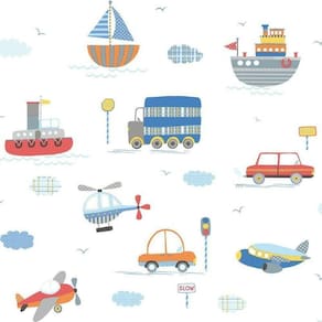 Papel De Parede De Transportes - G78415 Colorido Tiny Tots 2 - G78415