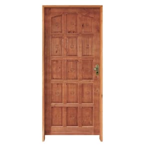 Porta Torneada 15 Bicos Ecológica 82 X 2.10 Batente Ecológico 11cm Fechadura Externa Lado Esquerdo- Rodam