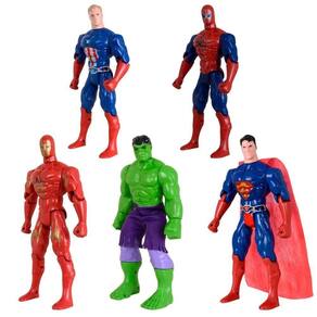 Quinteto De Bonecos Heróis De Liga Da Justiça E Vingadores