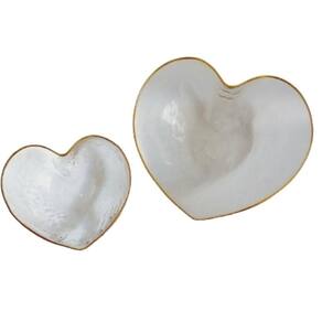 Porta-joias De Coração Com Toque Dourado Charme E Elegância Transparente