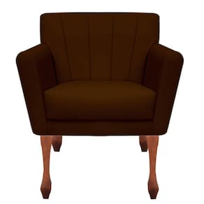 Poltrona Decorativa Clinicas Iza Retro Dritex sintetico Marrom