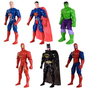 Sexteto De Bonecos Heróis De Vingadores E Liga Da Justiça