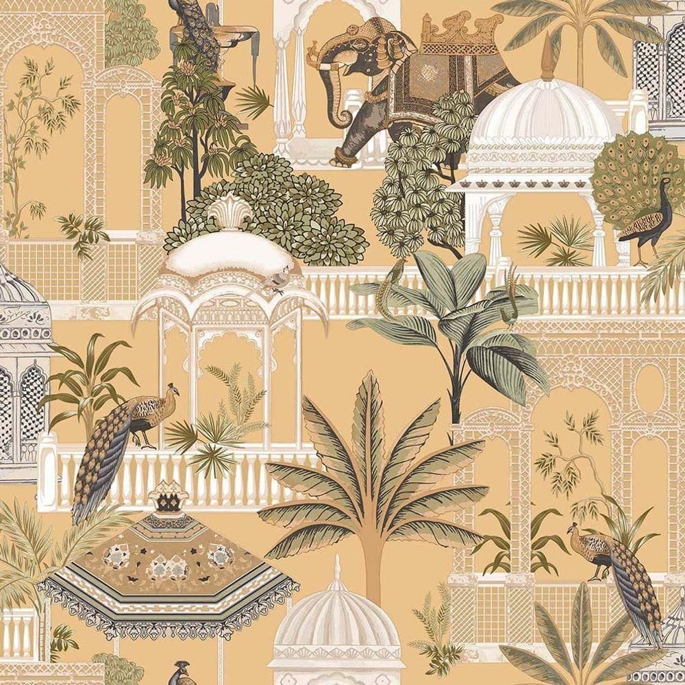Papel De Parede Botany House Santuário Amarelo 15538
