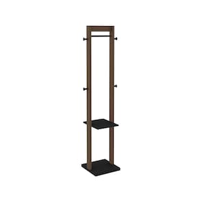 Cabideiro Grande Com Prateleira Az1019 Nogal-preto - Tecno Mobili
