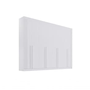 Guarda Roupa Casal 8 Portas Ripado 8 Gavetas Com Pés Daymont - D` Doro Branco/ripado