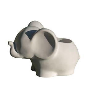 Vaso Decorativo Elefante 12cm Cimento Artesanal Cinza