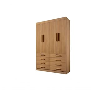 Guarda Roupa Solteiro Mônaco 4 Portas 8 Gavetas Com Pés - D` Doro Cinamomo