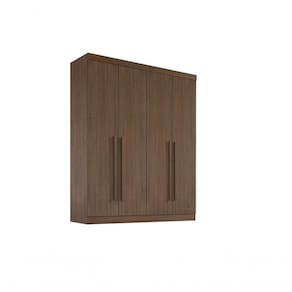 Guarda-roupa Da Vinci Plus 4 Portas 3 Gavetas Com Pés - D` Doro Castanho