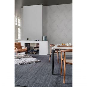 Papel De Parede Muse Têxtil Cinza Com Brilho Mu1204