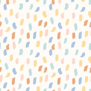 Papel De Parede Revoada Mini Pinceladas Amarelo, Azul E Vermelho 4411