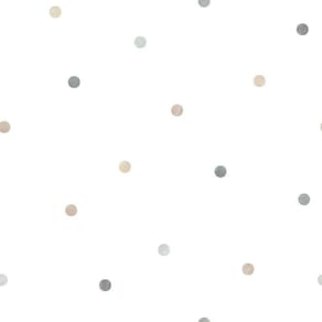 Papel De Parede Poá - G78365 Bege E Cinza Tiny Tots 2 - G78365