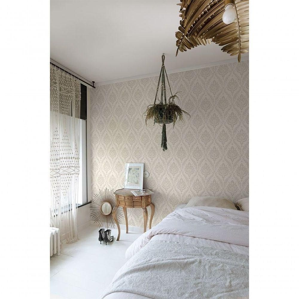 Papel De Parede Maison Damask Bege Mn3202