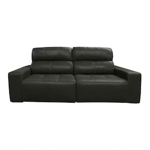 Sofá Retrátil E Reclinável De Couro Atami 2,50 M Graphite - Mempra Design
