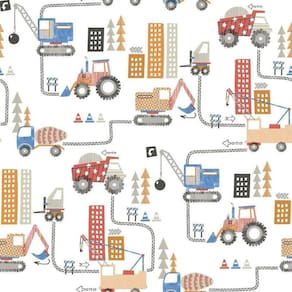 Papel De Parede De Construção - G78361 Colorido Tiny Tots 2 - G78361