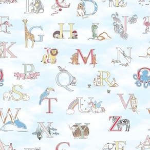 Papel De Parede Just 4 Kids Alfabeto G56537 - Rolo 10m X 0,52m