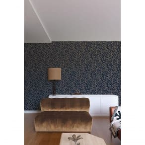Papel De Parede Icon Folhagem Marrom Com Brilho A71404