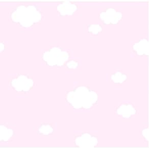 Papel De Parede Treboli Rosa Nuvens 5872 - Rolo 10m X 0,53m