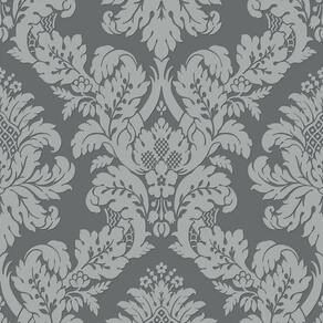 Papel De Parede Shimmer Damask Moderno Uk10435 - Rolo 10m X 0,52m