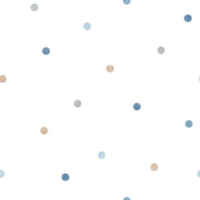 Papel De Parede Just 4 Kids Poá G56520 - Rolo 10m X 0,52m