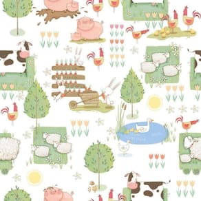 Papel De Parede Fazendinha G78377 Colorido Tiny Tots 2 - G78377