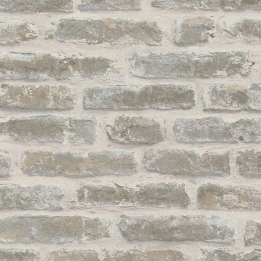 Papel De Parede Jackie Tijolo Bege 6827-10