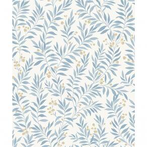 Papel De Parede Maison Folhagem Azul Mn3407