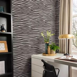 Papel De Parede African Queen Iii Animal Print Branco E Preto 751727