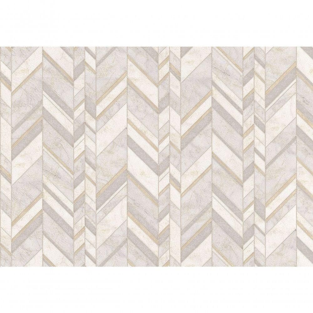 Papel De Parede Terra Gracia Herringbone Marbe (cream Beige) 831051 Terra Gracia 831051