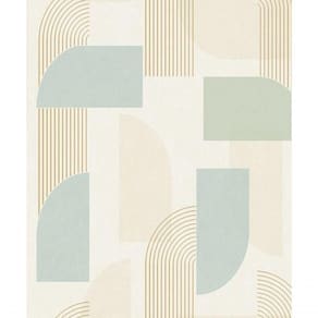 Papel De Parede Maison Geométrico Verde Mn3309