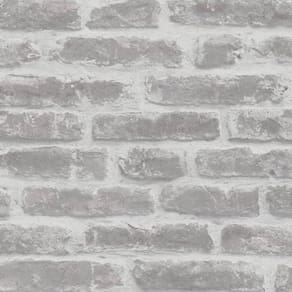 Papel De Parede Jackie Tijolo Cinza 6827-20