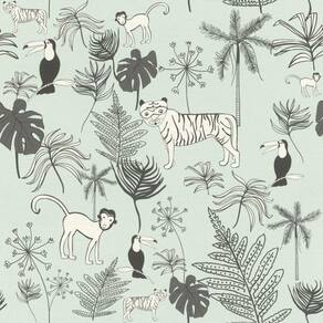 Papel De Parede Bambino Xviii Floresta 531800 Rolo 10m X 0,53m
