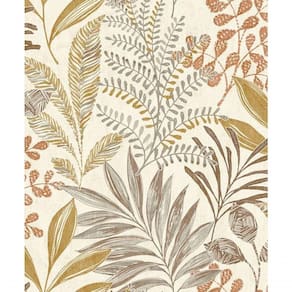 Papel De Parede Maison Folhagem Colorido Mn3108