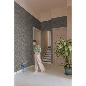 Papel De Parede Maison Folhagem Cinza Mn2013