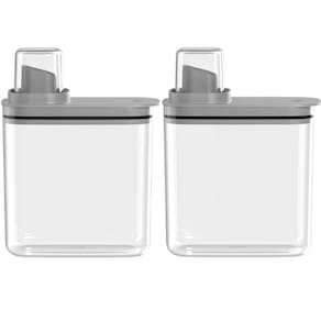 Dispenser Organizador Lavanderia 2,3 e 1,5L amaciante sabão em pó - Cinza Branco OU