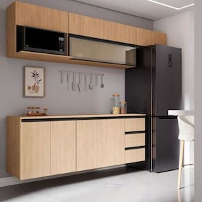 Cozinha Modulada 6 Peças 4 Aéreos 2 Balcões Nara Cabecasa Madeiramadeira Avena