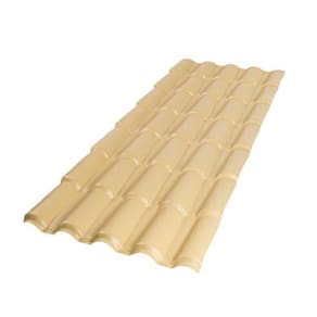 Kit 10 Telhas Colonial Pvc 2,62x0,86 5 Ondas Afort Marfim