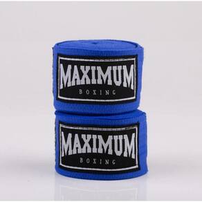 Par Bandagem Maximum Muay Thai 3 Metros Boxe Kickboxing Azul