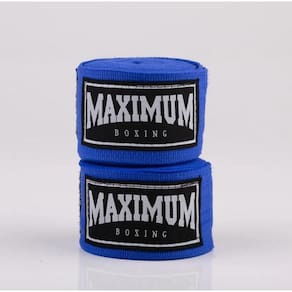 Par Bandagem Maximum Muay Thai 3 Metros Boxe Kickboxing Azul