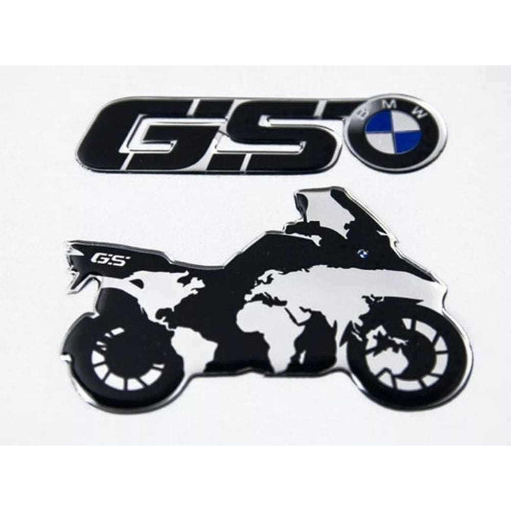 Emblema Adesivo Resinado Bmw Motorrad Cromado 10X9 Cms Res1