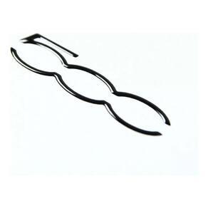 Emblema Adesivo Resinado Fiat 500 Cinquecento Preto Rs01