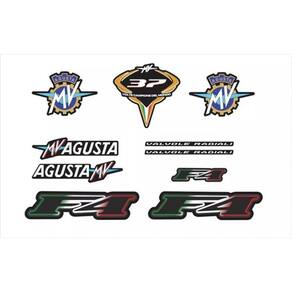 Kit Adesivos Compatível Mv Agusta F4 2014 Moto Preta Ag012
