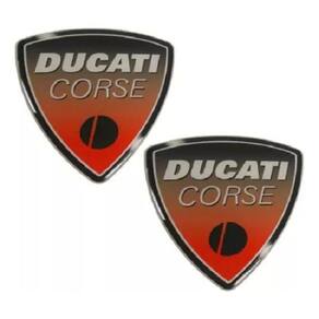 Emblema Adesivo Resinado Compatível Ducati Corse 5,5X5,0 Rs7