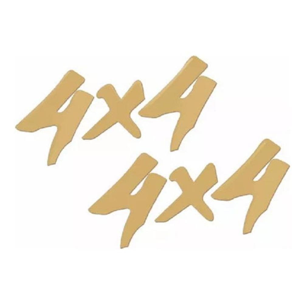 Emblema Adesivo Resinado 4X4 S10 1995 Dourado S10R64 Fk