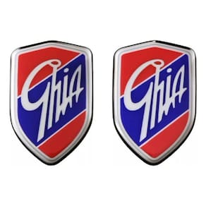 Kit Adesivo Emblema Coluna Novo Ford Ghia Resinado Relevo