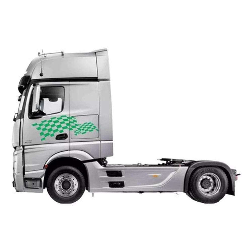 Par Faixas Adesivas Compatível Caminhão Volvo Ford- Verde 63