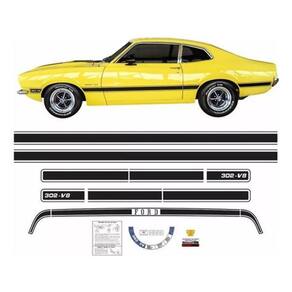Kit Adesivos Faixa E Motor Ford Maverick V8 Gt Fase1 Gtf1Kit