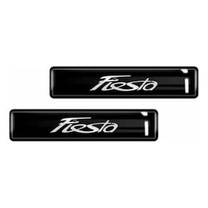 Kit Adesivos 2 Emblemas Lateral Coluna Fiesta Resinado 3D