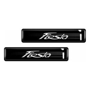 Kit Adesivos 2 Emblemas Lateral Coluna Fiesta Resinado 3D
