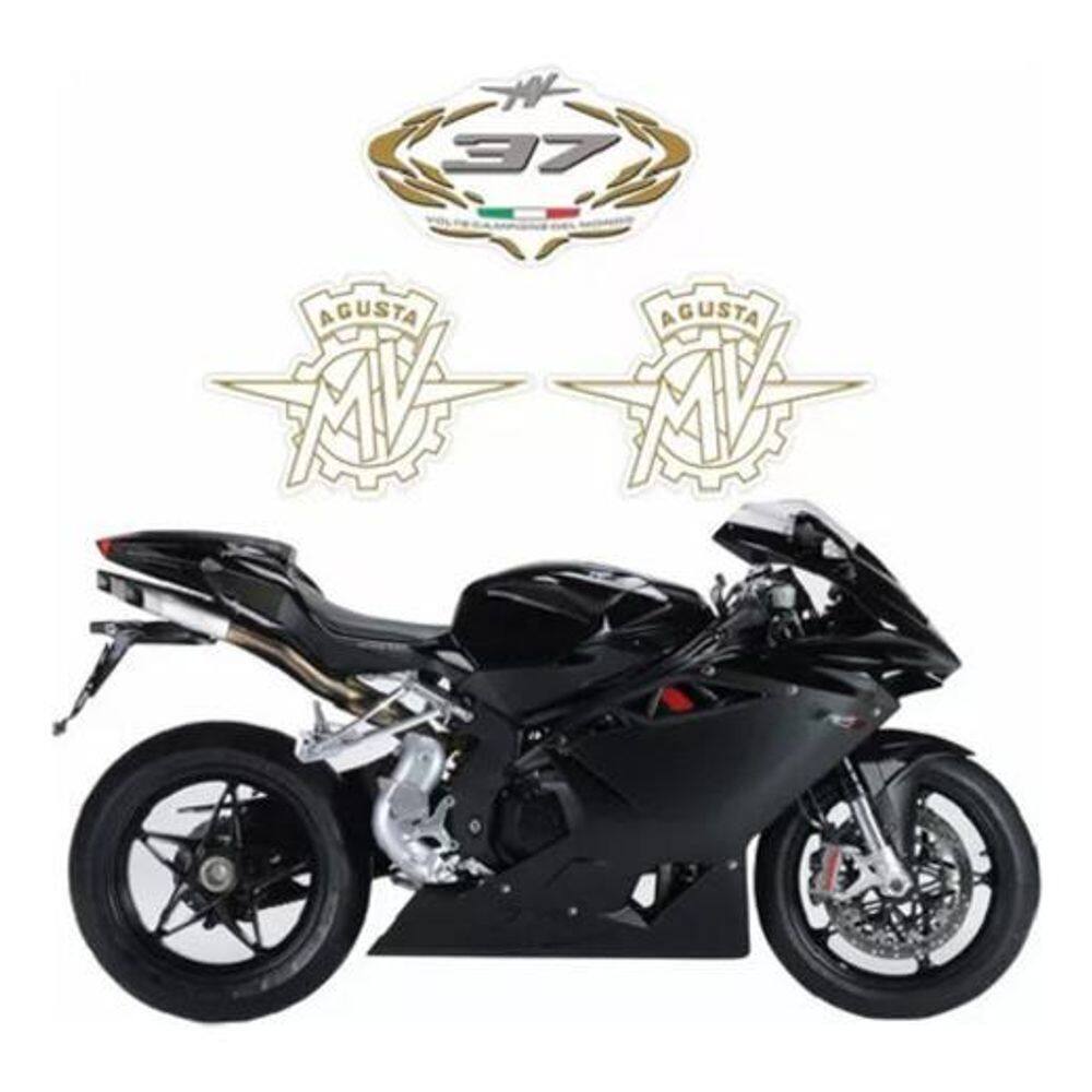 Kit Adesivos 3D Compatível Tanque Logo Mv Agusta F4 Agrs12