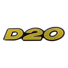 Adesivo Emblema Chevrolet D20 Resinado Dourado D20R02 Fk